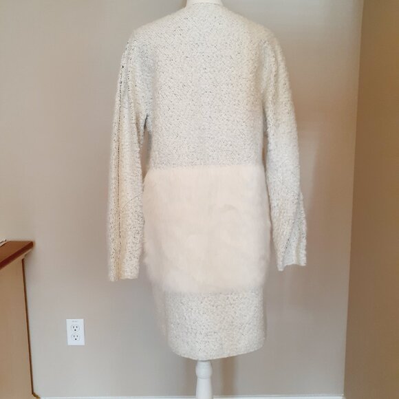 Elie Tahari Mixed Media Coat Jacket - Picture 6 of 15